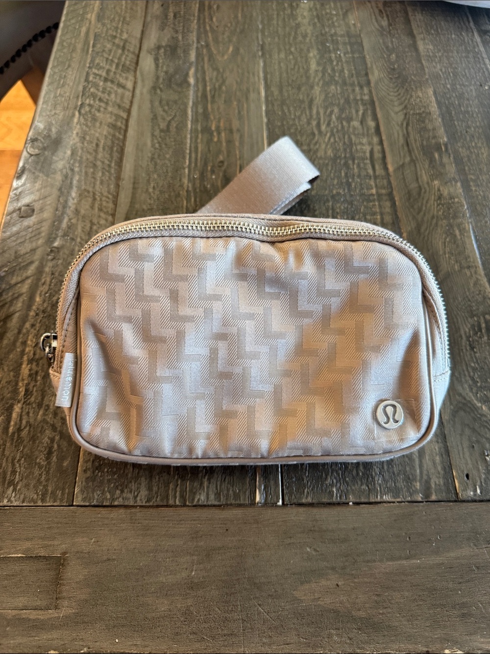 lululemon athletica Beige Chevron Crossbody Bag